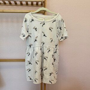 Rylee + Cru Cream Dress with Toucan Print
